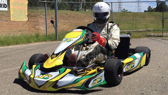John Connolly in a JC Kart &ndash; recommended for anybody who wants to know how little they understand driving.