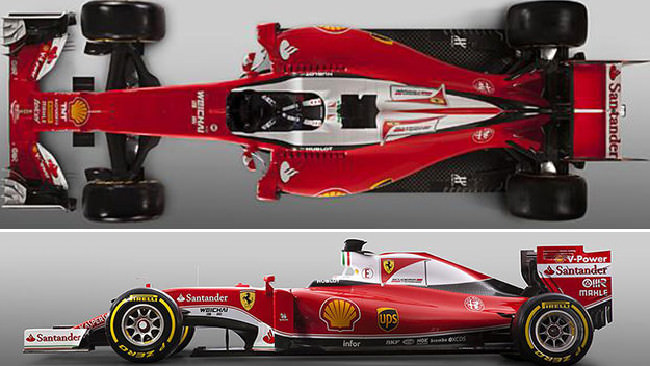 Ferrari&rsquo;s F1 car. The bookies have Mercedes odds on. Ferrari is at&thinsp;5/1